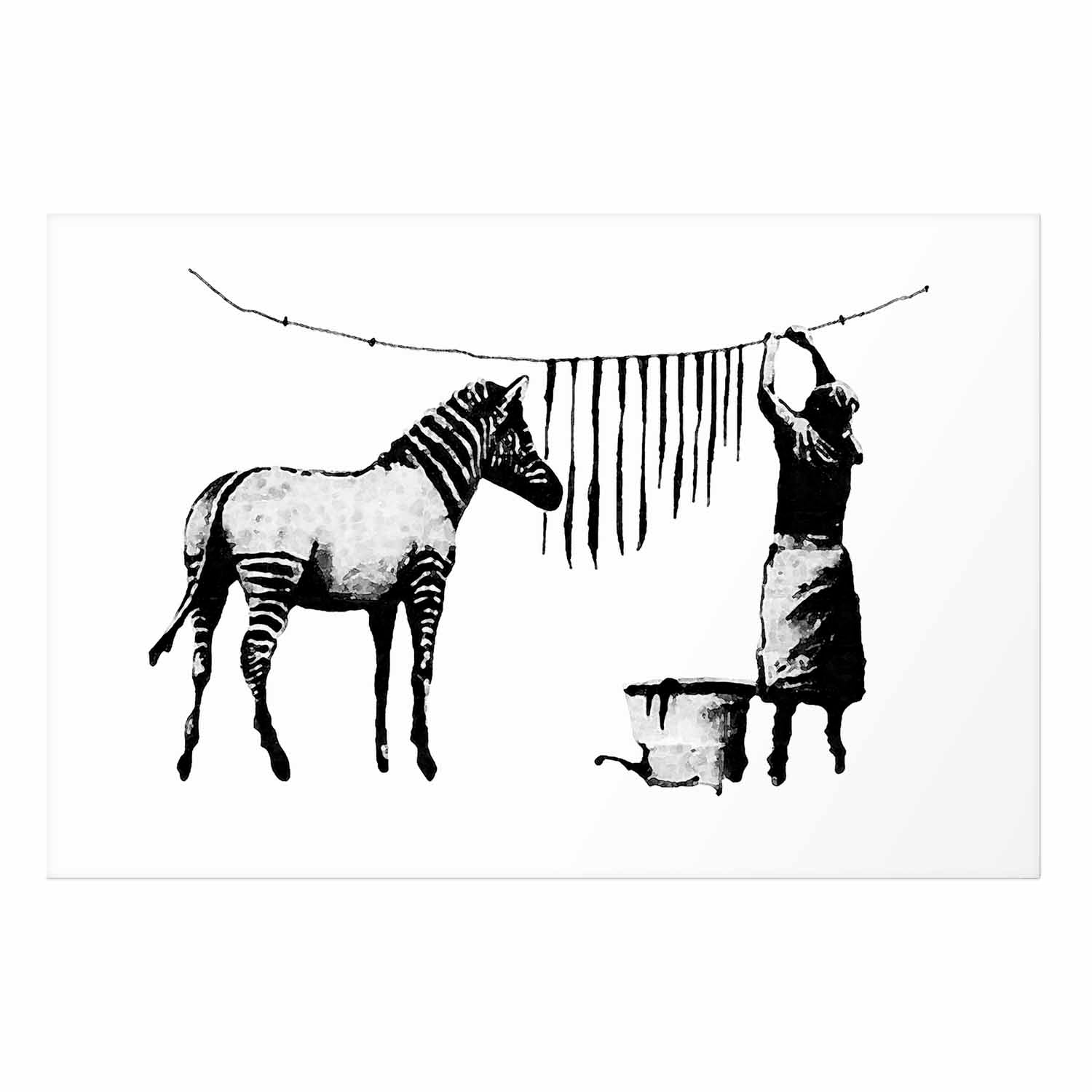 Banksy Zebra Washing Street Art Poster