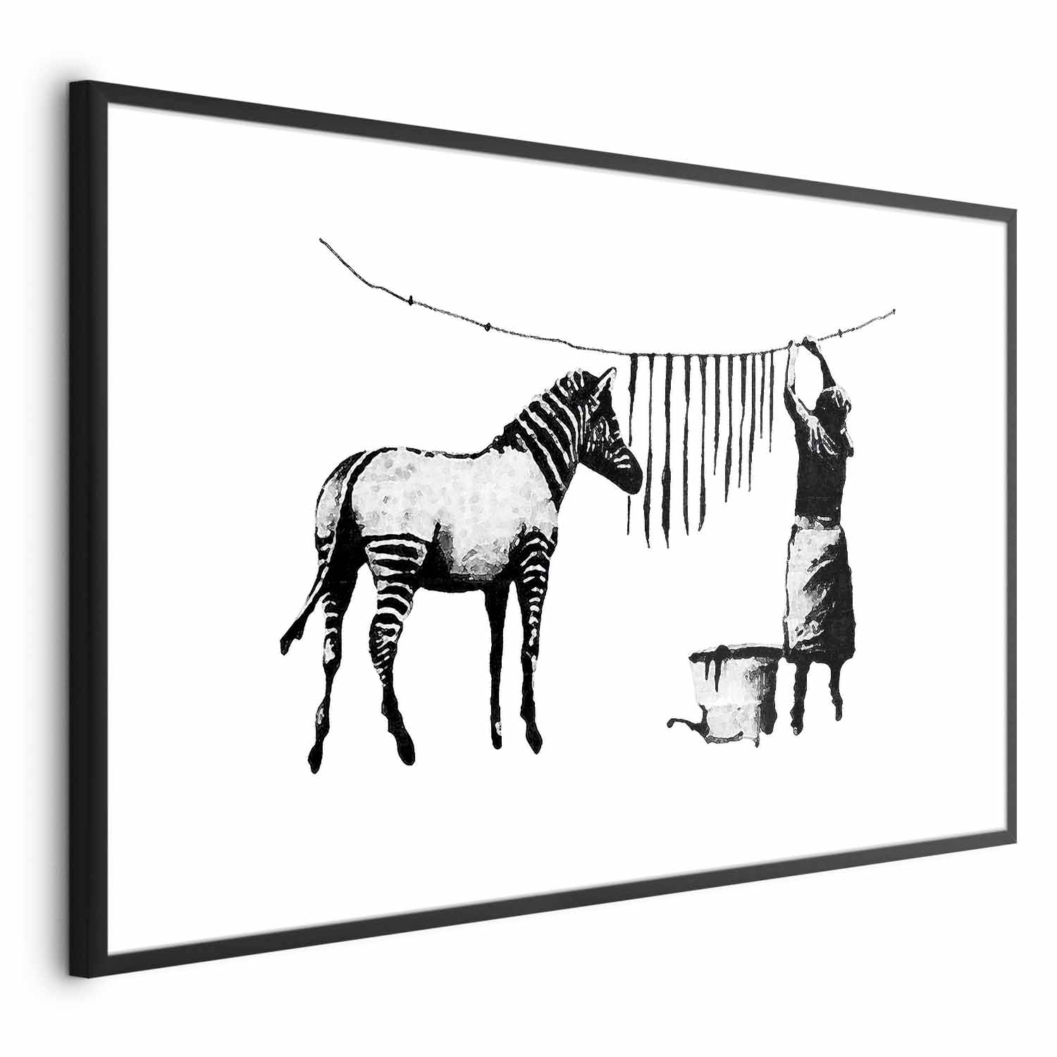 Banksy Zebra Washing Street Art Poster