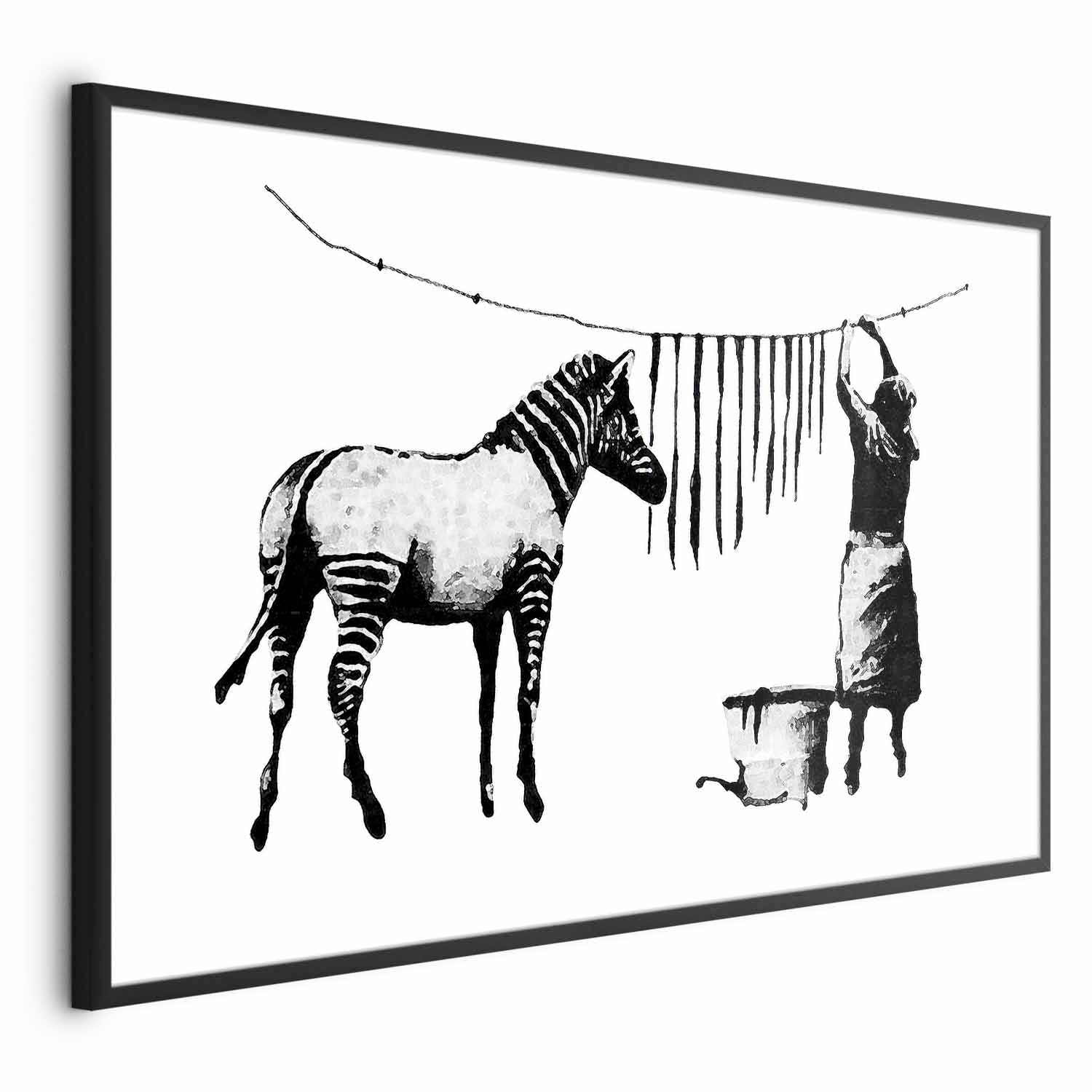 Banksy Zebra Washing Street Art Poster