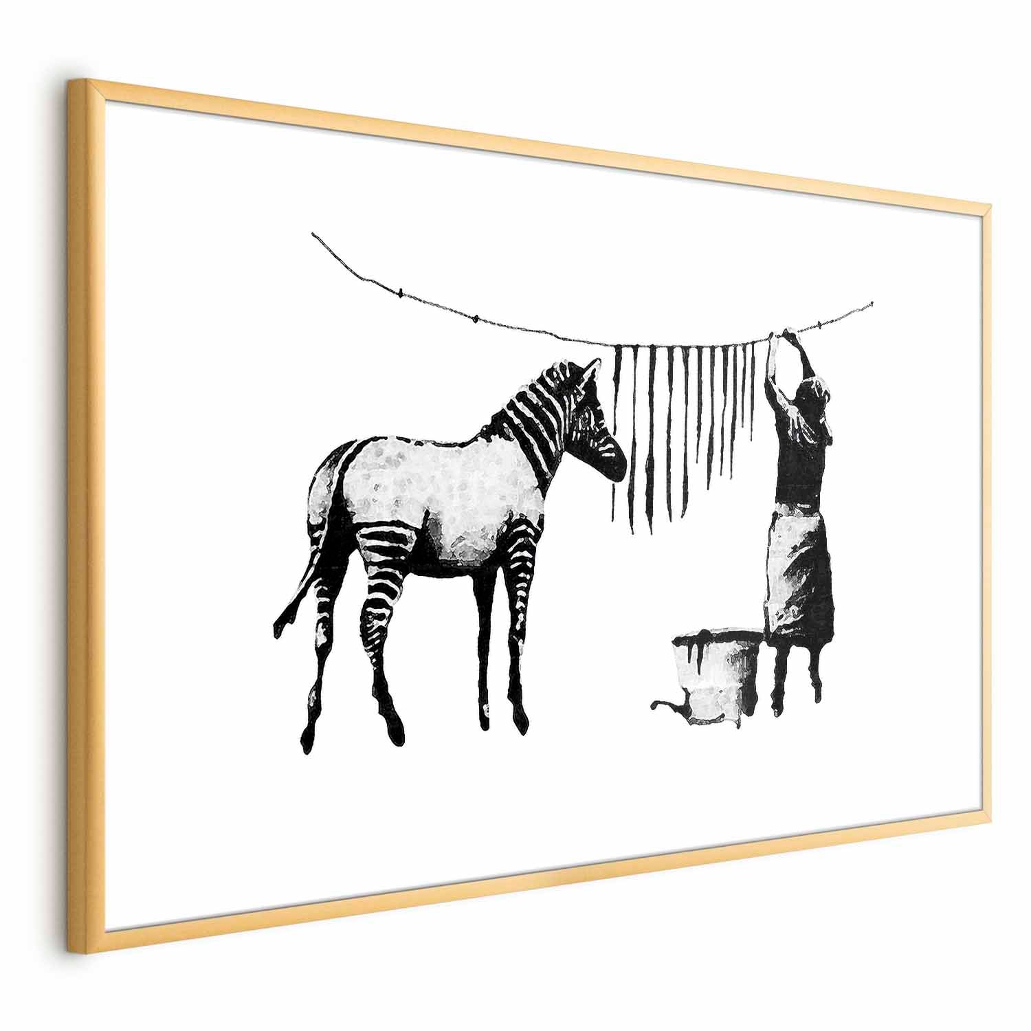 Banksy Zebra Washing Street Art Poster