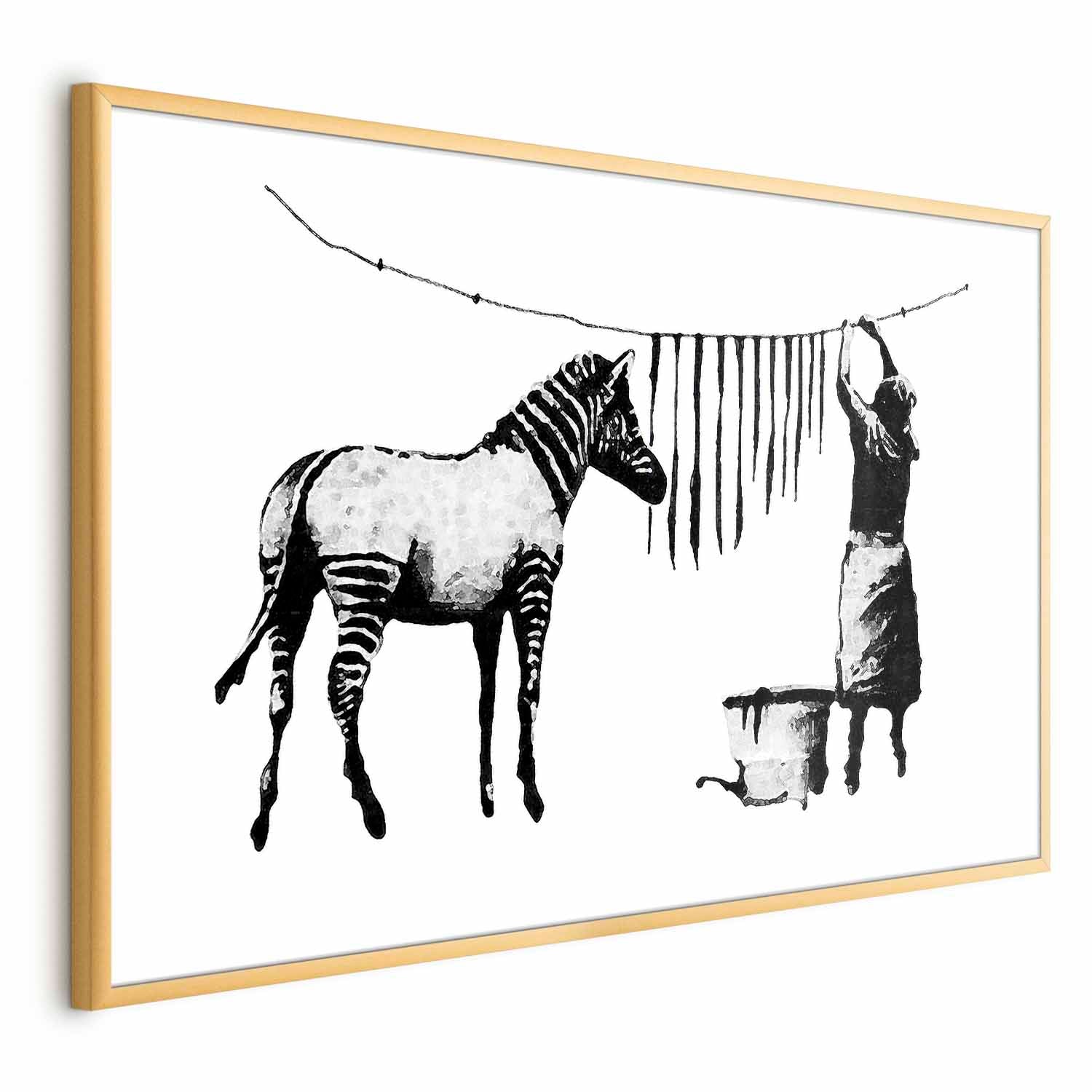 Banksy Zebra Washing Street Art Poster