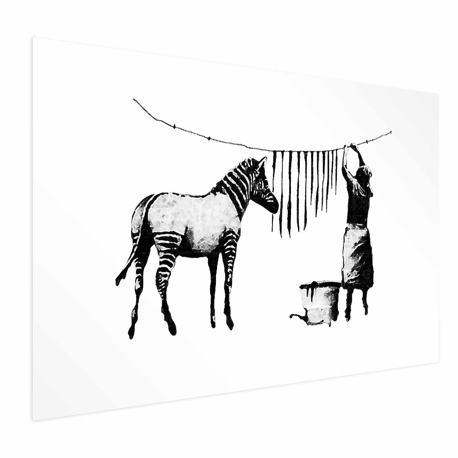 Banksy Zebra Washing Street Art Poster