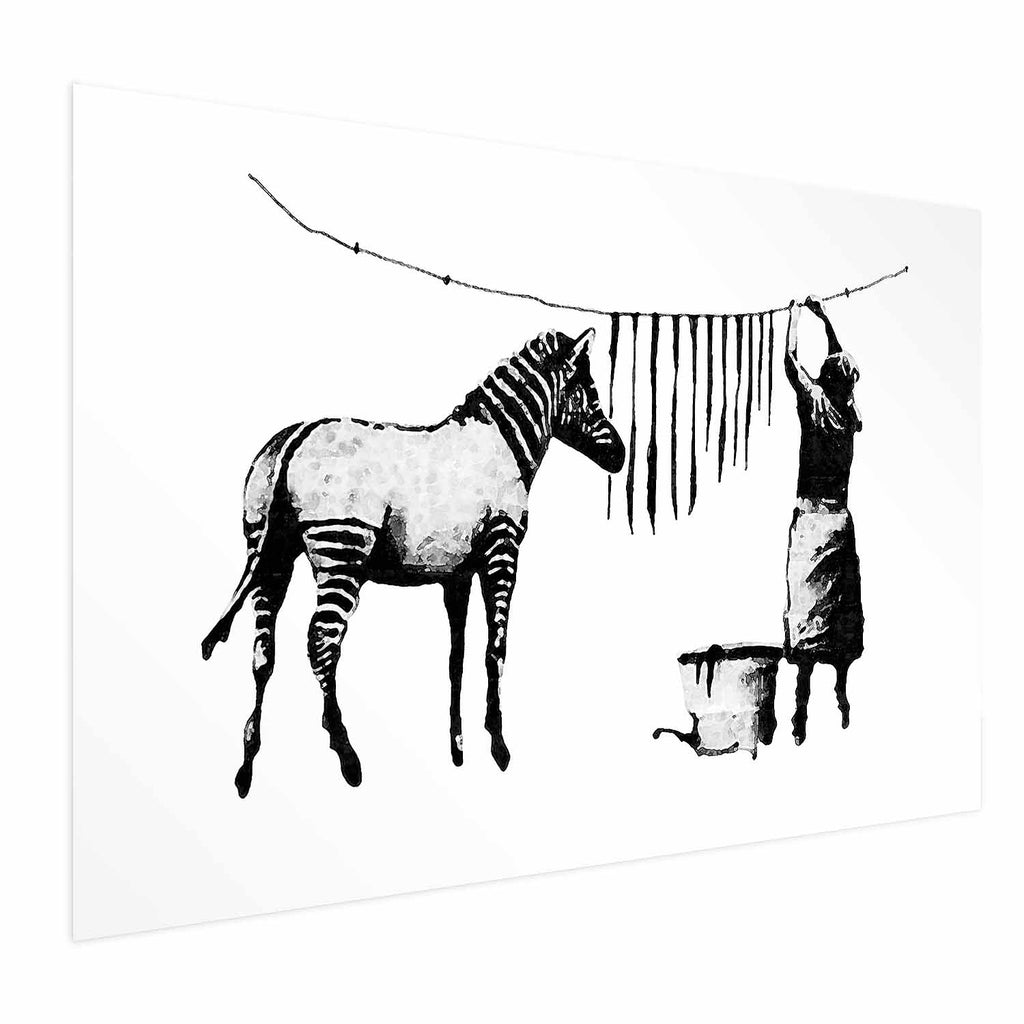 Banksy Zebra Washing Street Art Poster