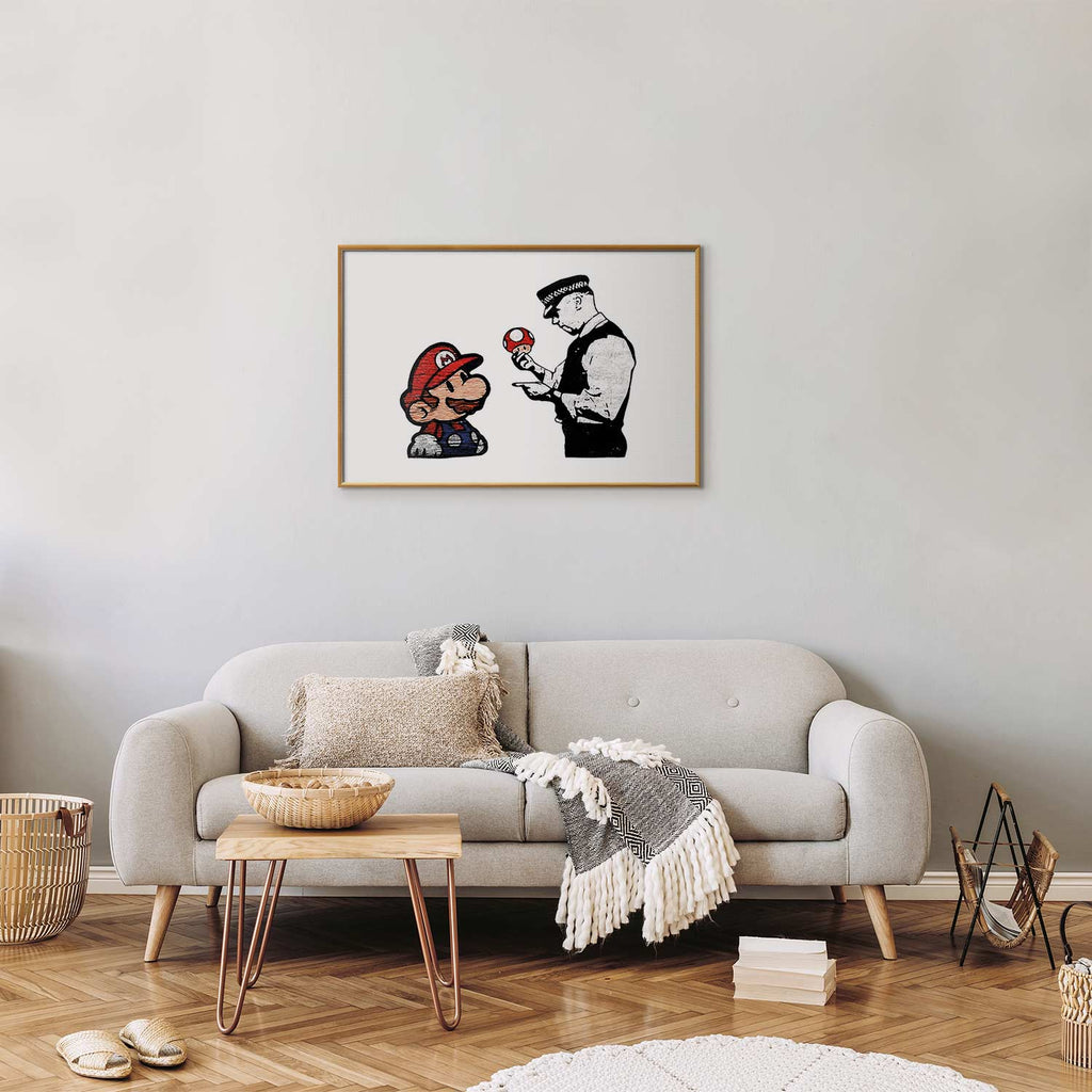 Banksy Mushroom Picker Graffiti Poster