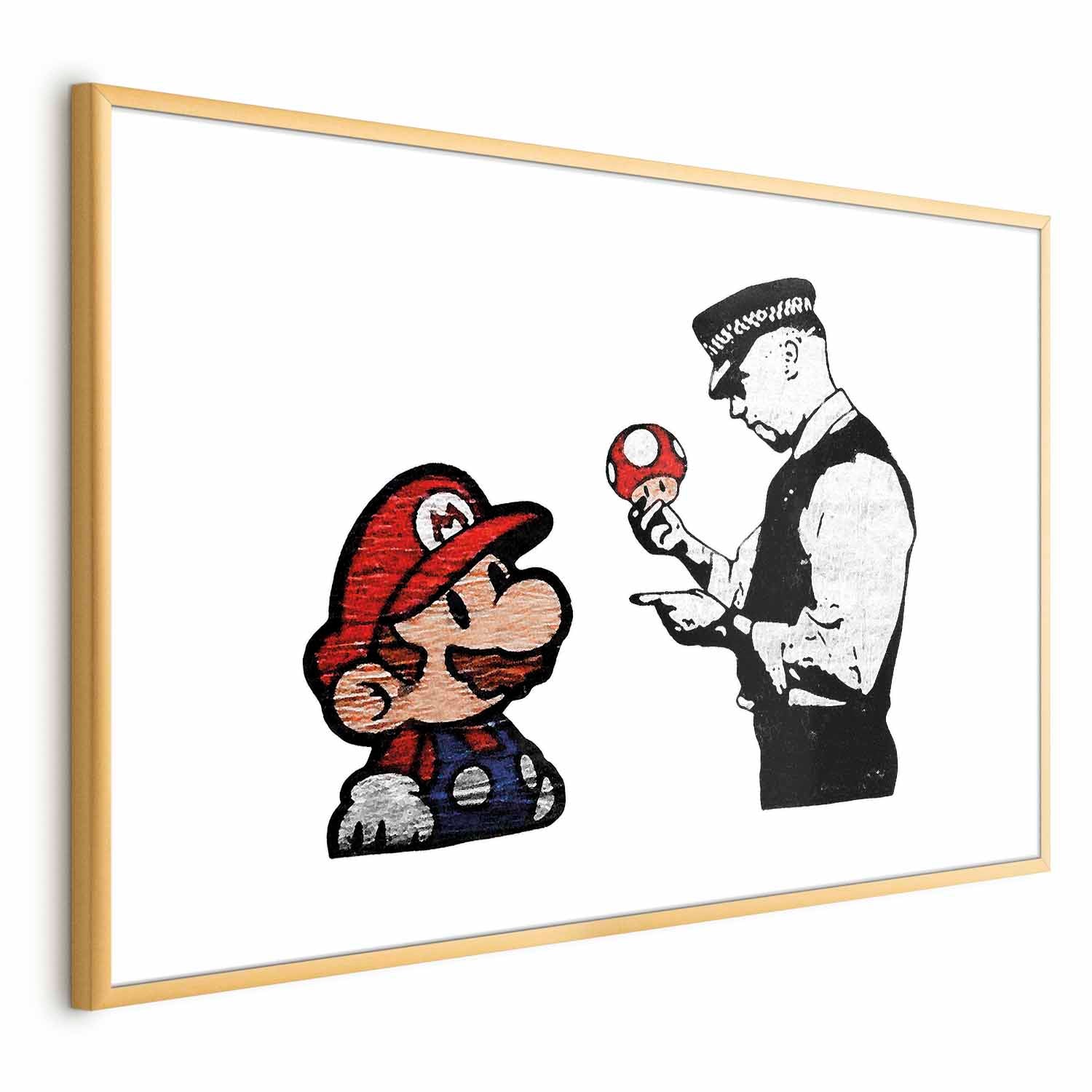 Banksy Mushroom Picker Graffiti Poster