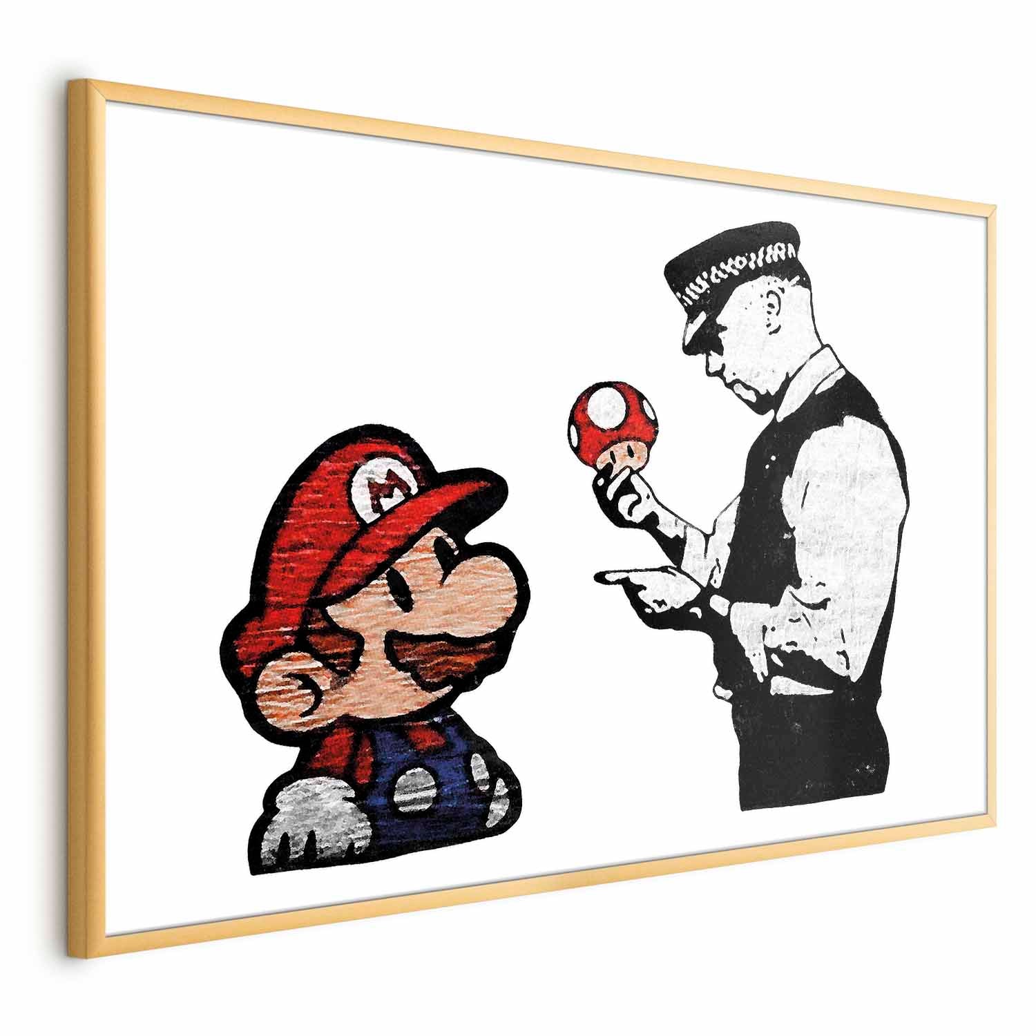 Banksy Mushroom Picker Graffiti Poster