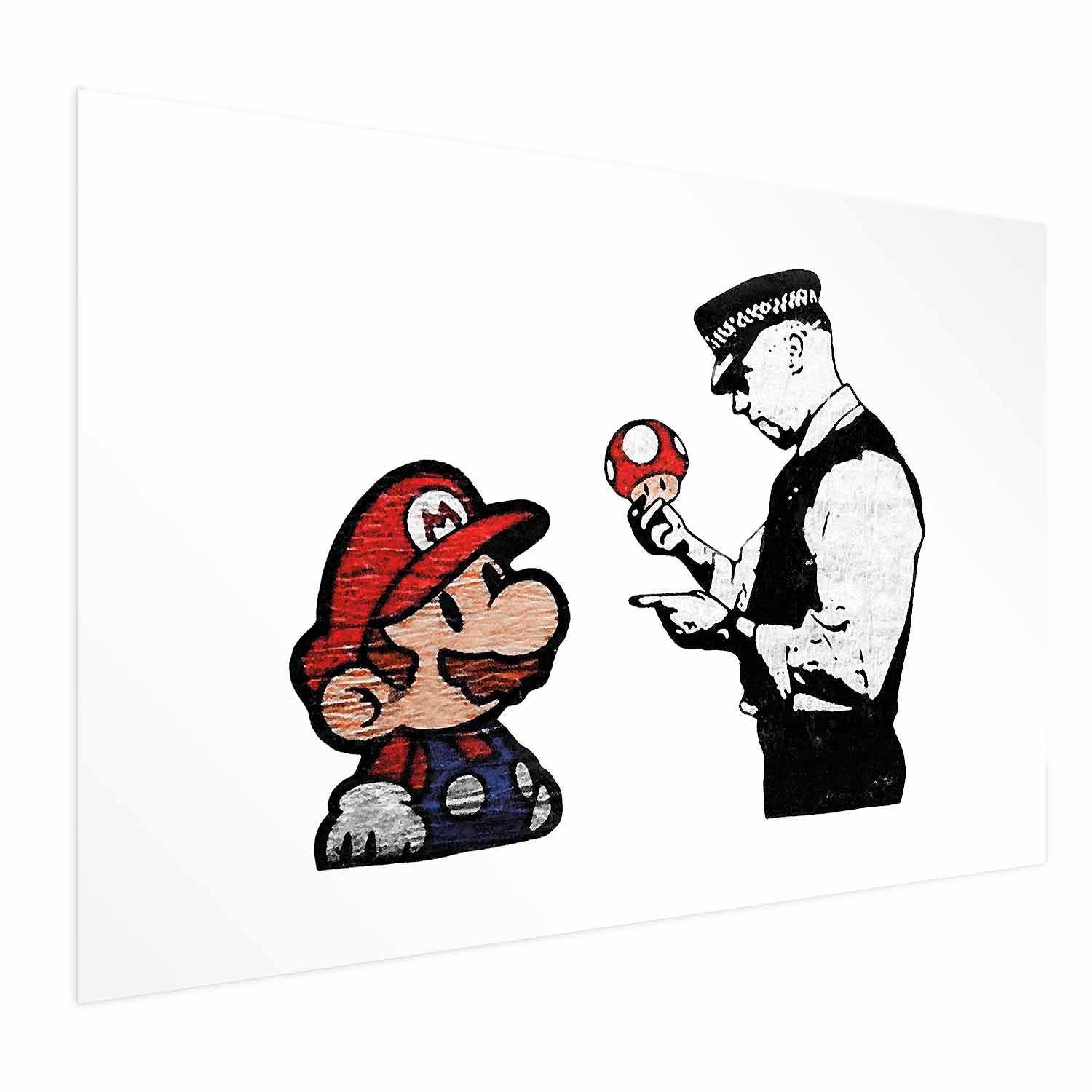 Banksy Mushroom Picker Graffiti Poster