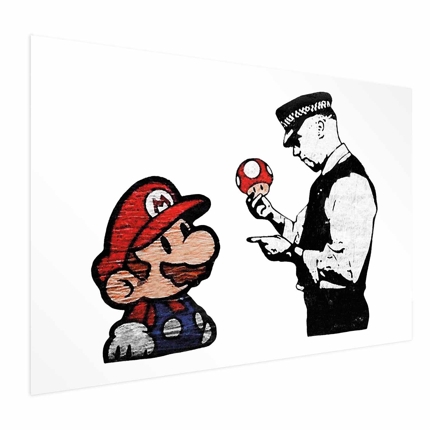 Banksy Mushroom Picker Graffiti Poster