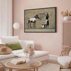 Banksy Washing Zebra Street Art Canvas Print