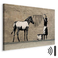 Banksy Washing Zebra Street Art Canvas Print