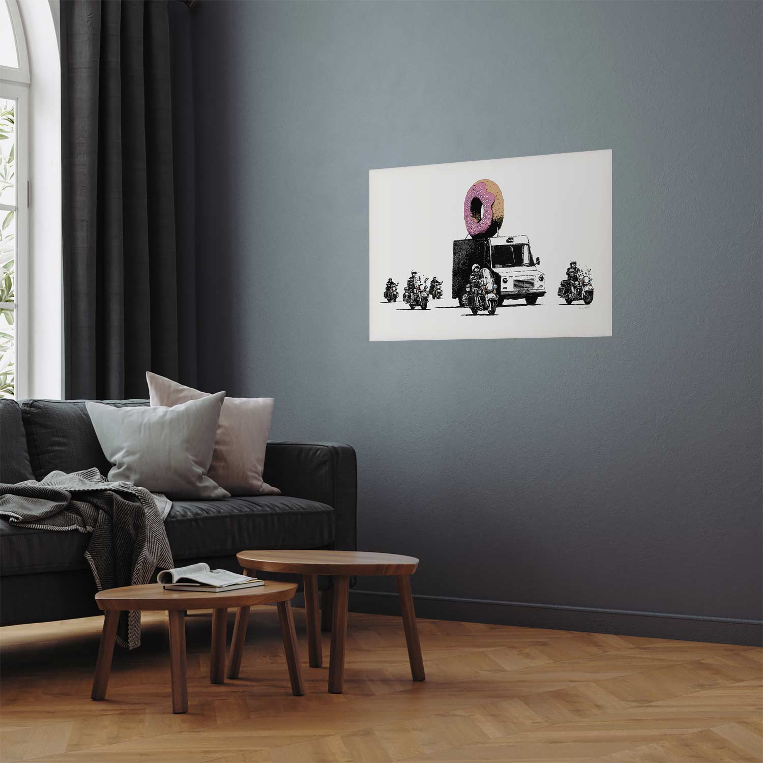 Donut Police Graffiti Poster