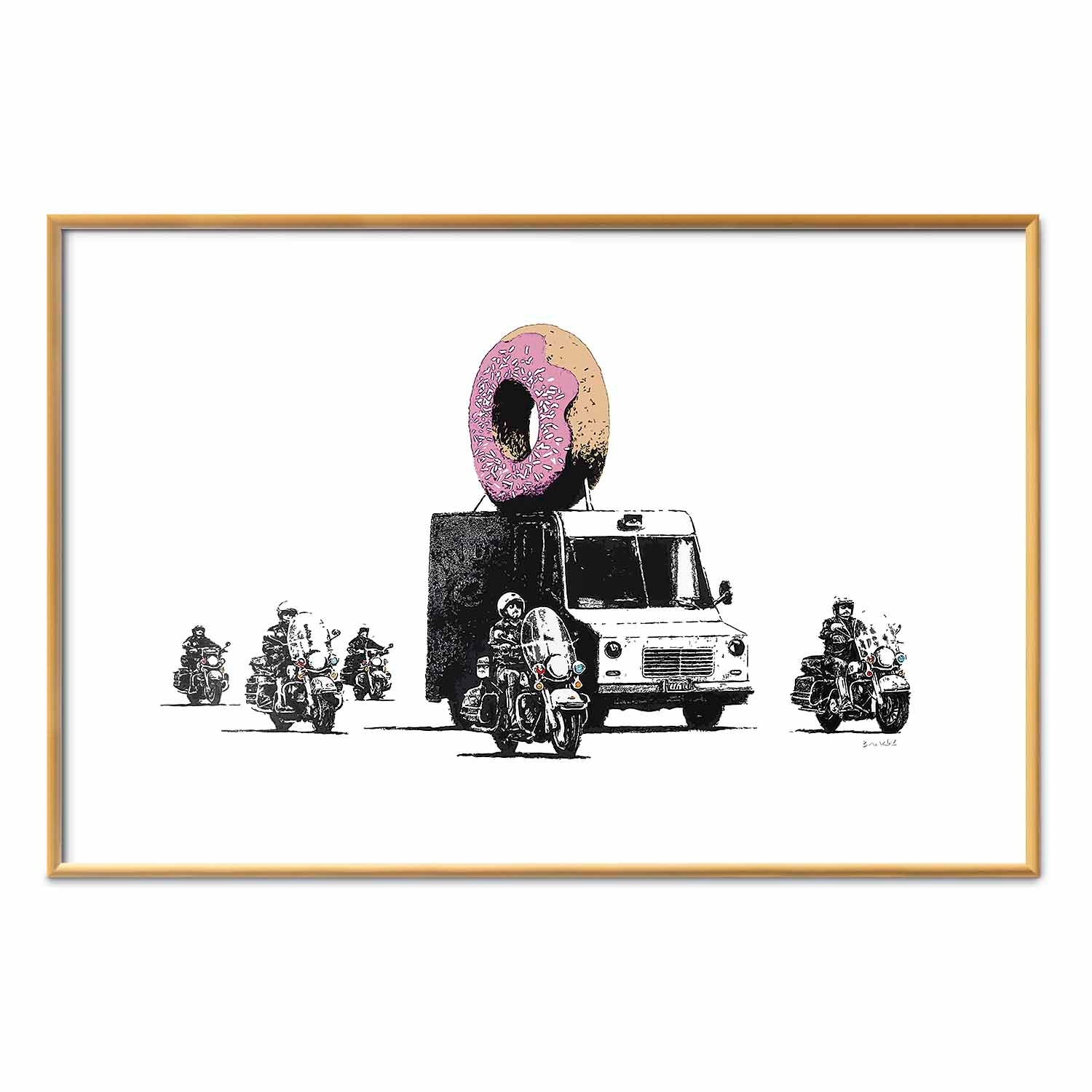 Donut Police Graffiti Poster