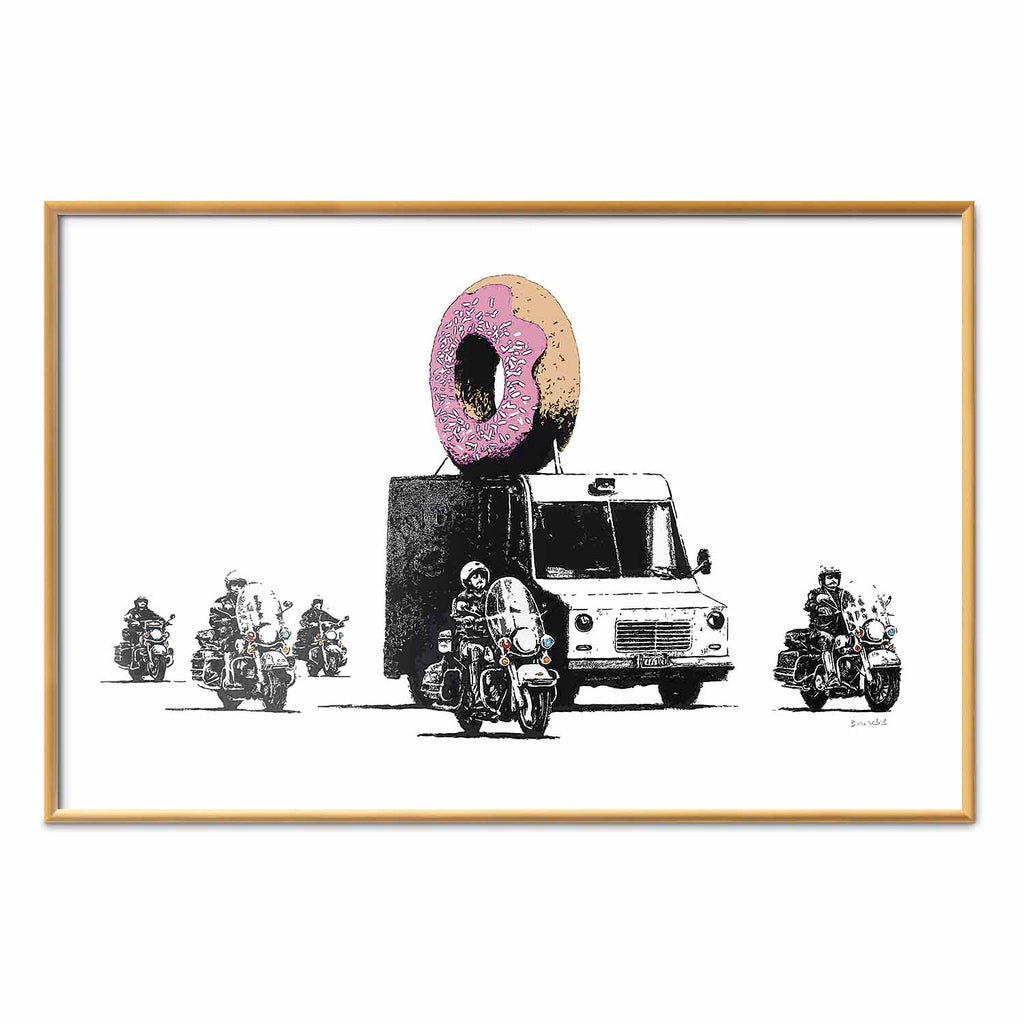 Donut Police Graffiti Poster