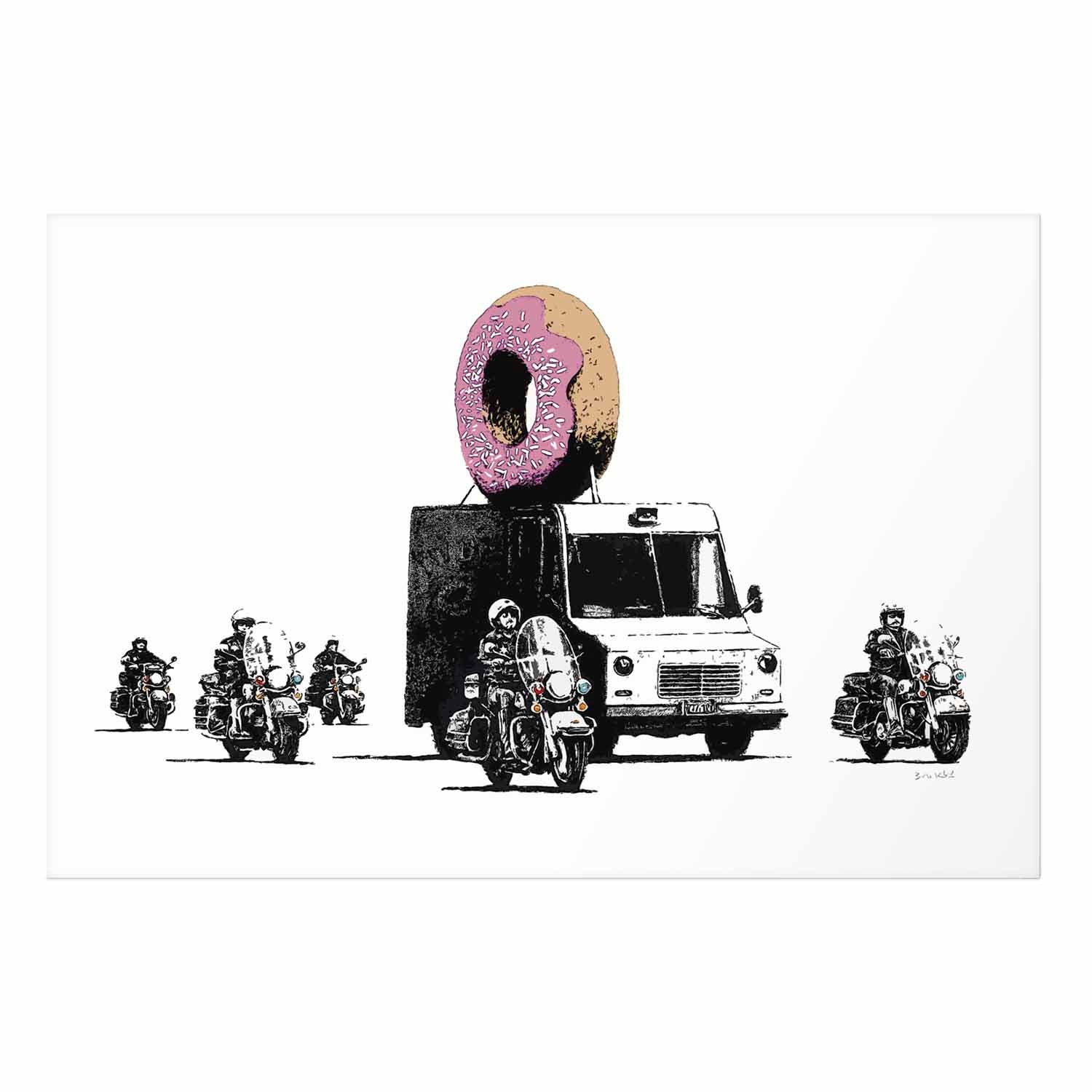Donut Police Graffiti Poster