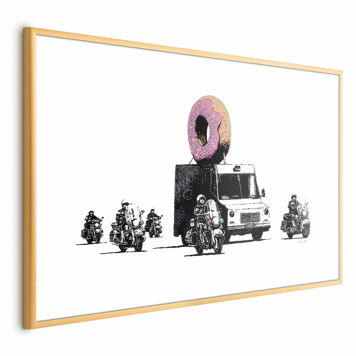 Donut Police Graffiti Poster