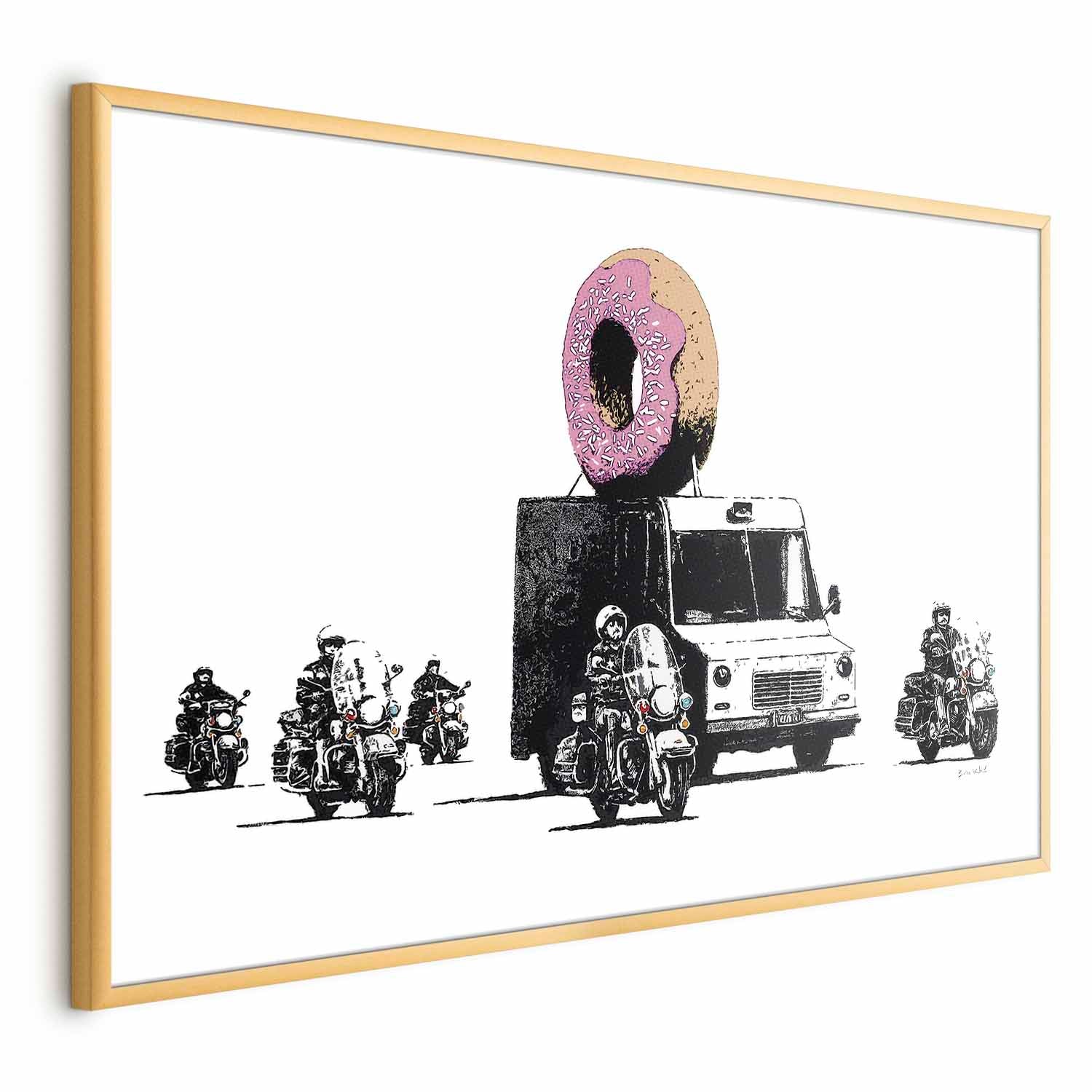 Donut Police Graffiti Poster