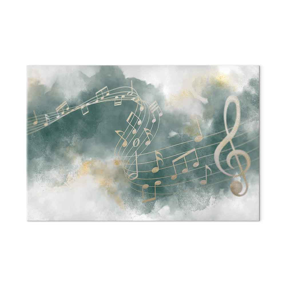 Abstract Psalm Melody Wide Canvas Print