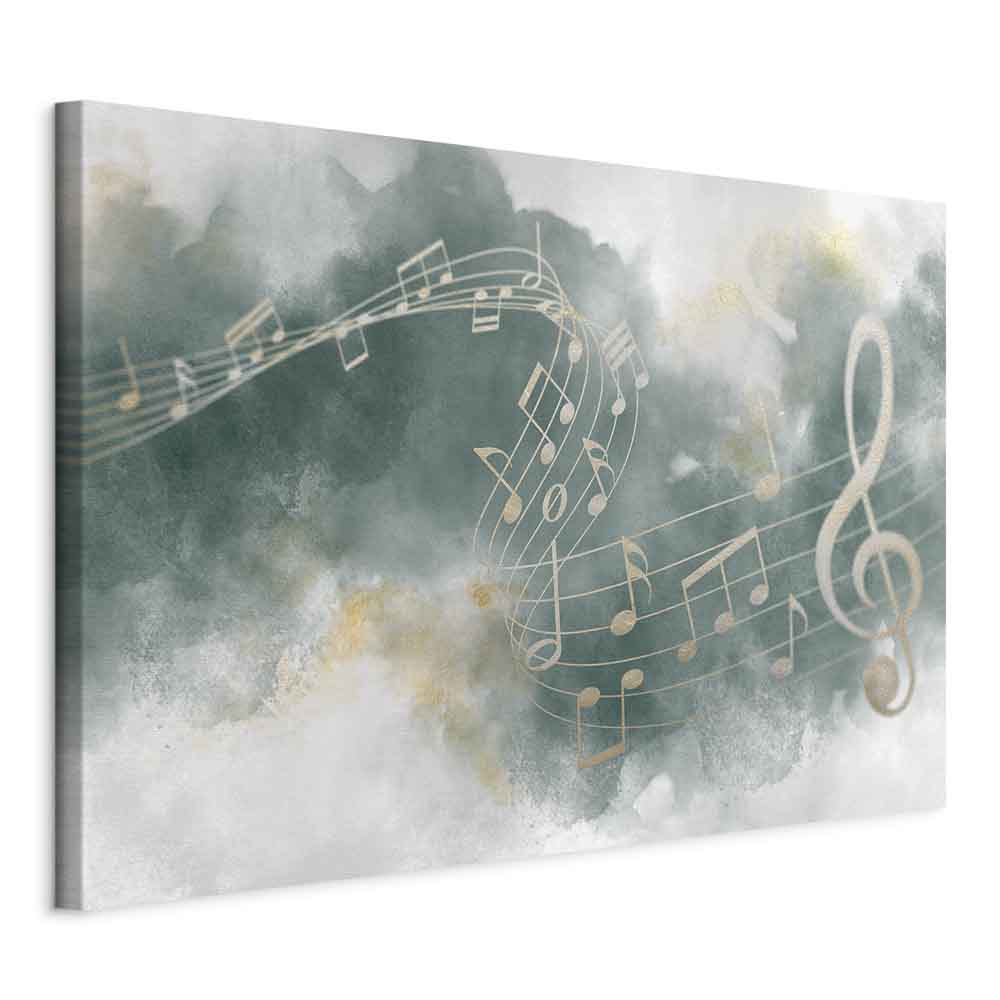 Abstract Psalm Melody Wide Canvas Print