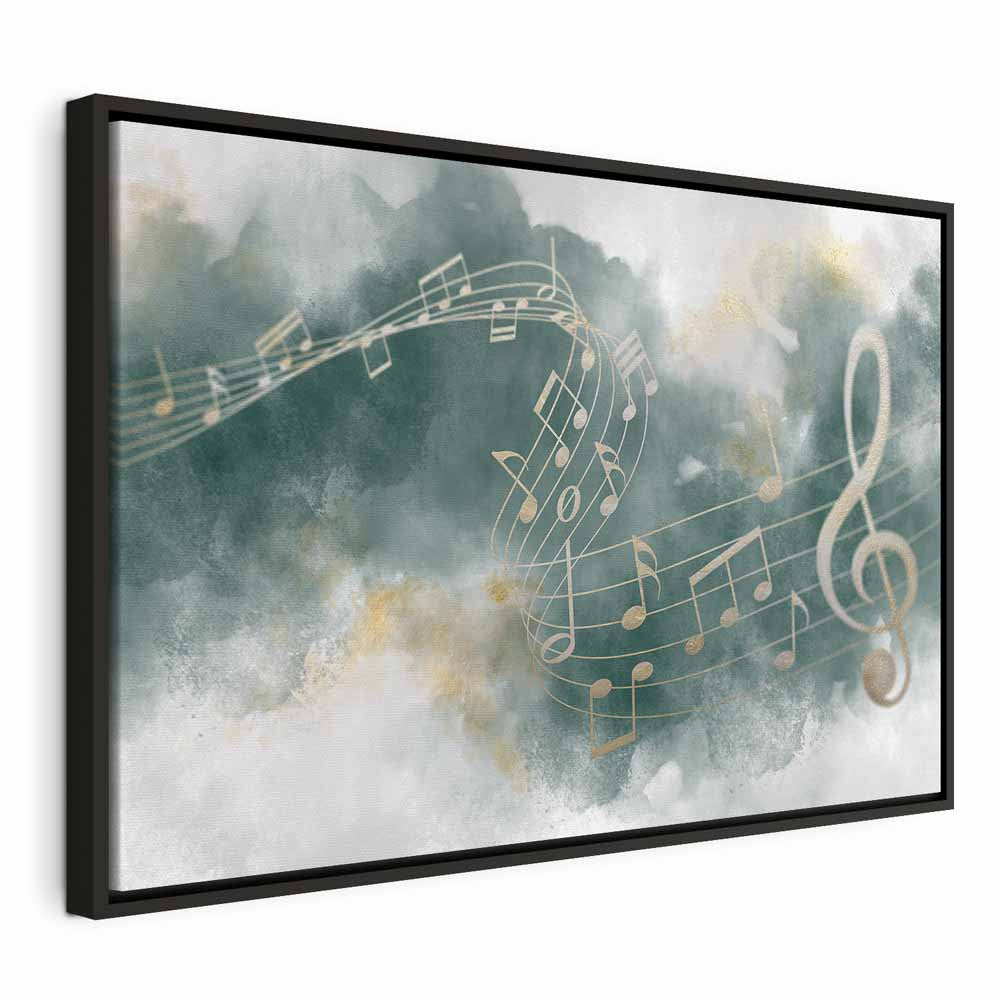 Abstract Psalm Melody Wide Canvas Print