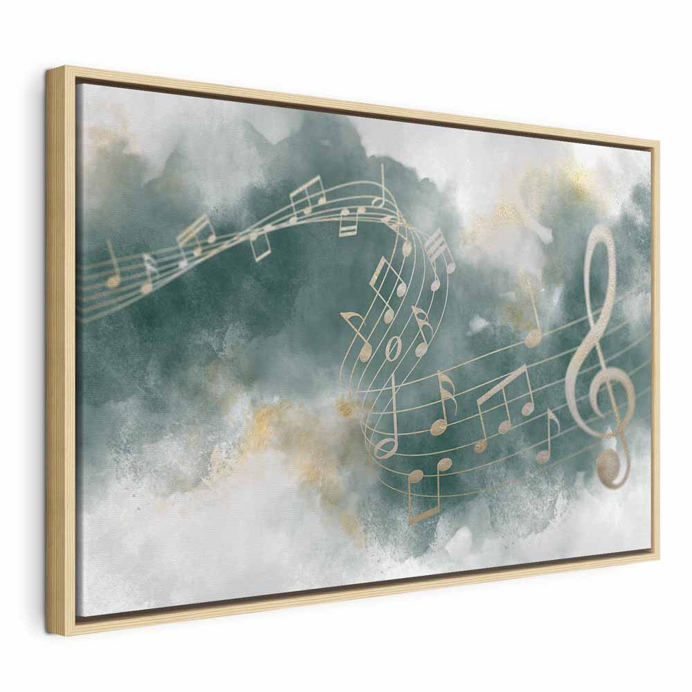 Abstract Psalm Melody Wide Canvas Print