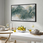 Abstract Psalm Melody Wide Canvas Print