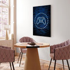 Neon Gamepad Video Games Canvas Print