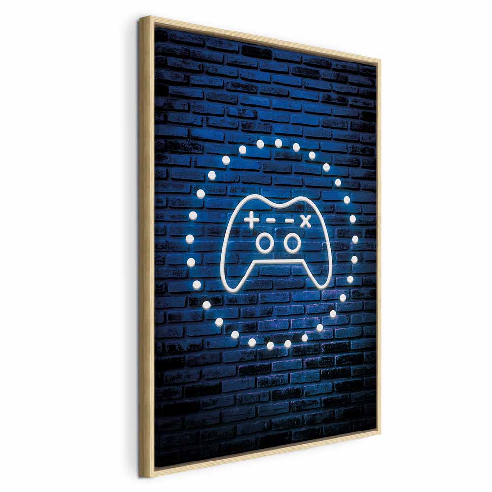 Neon Gamepad Video Games Canvas Print