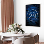 Neon Gamepad Video Games Canvas Print