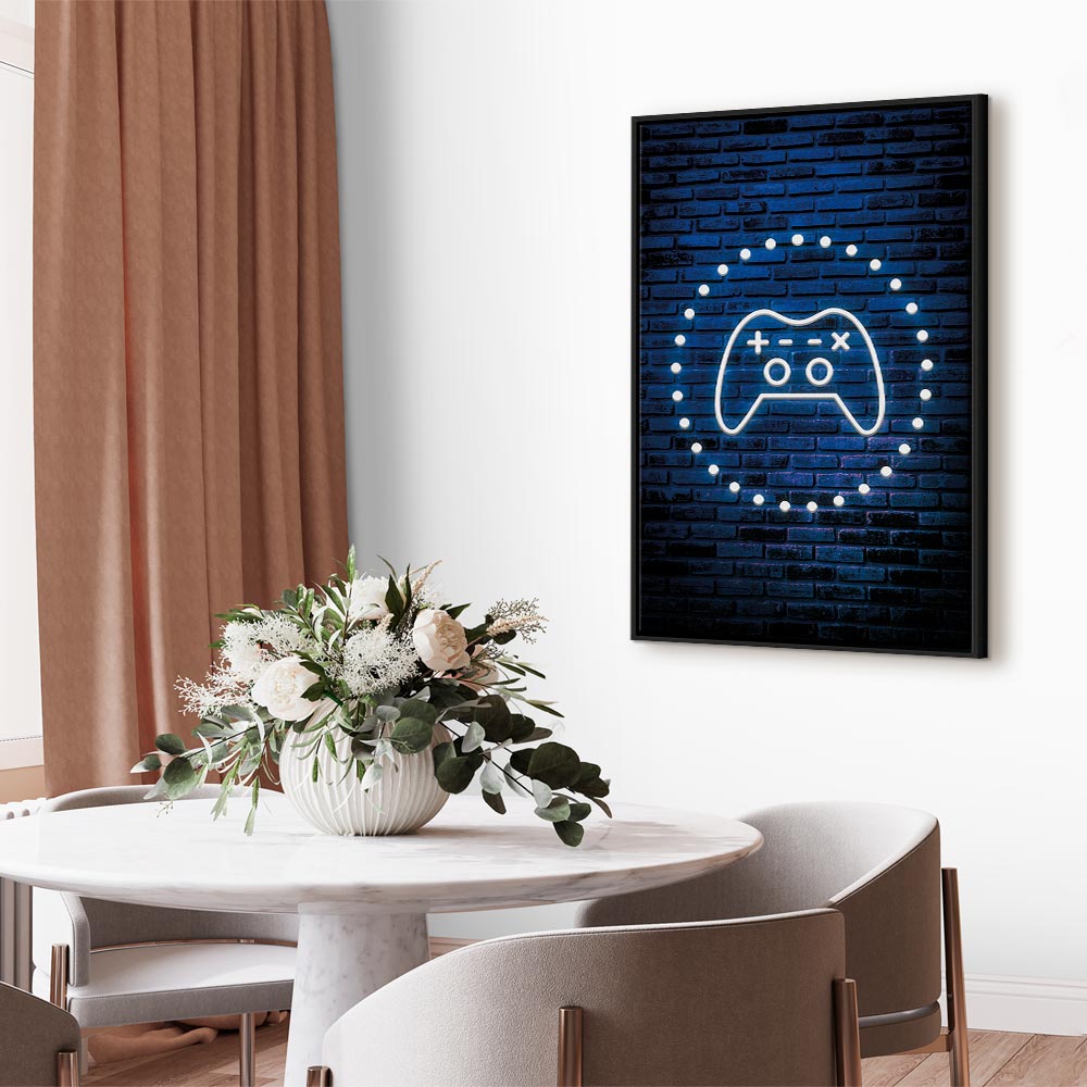 Neon Gamepad Video Games Canvas Print