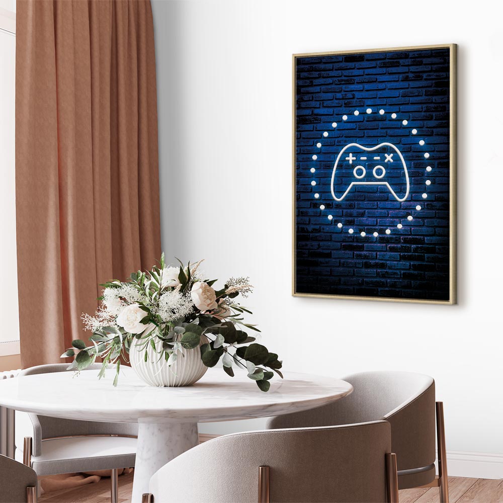 Neon Gamepad Video Games Canvas Print