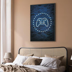 Neon Gamepad Video Games Canvas Print