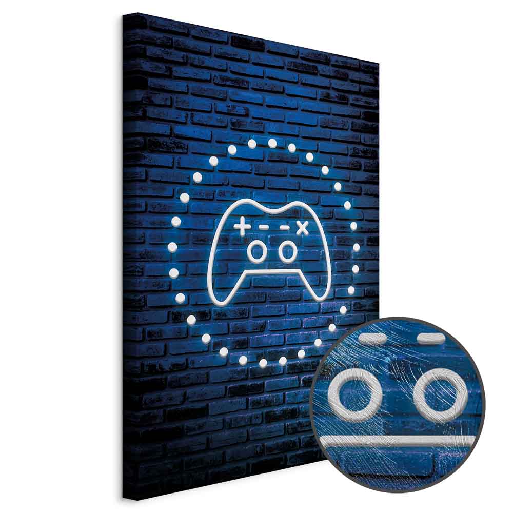 Neon Gamepad Video Games Canvas Print