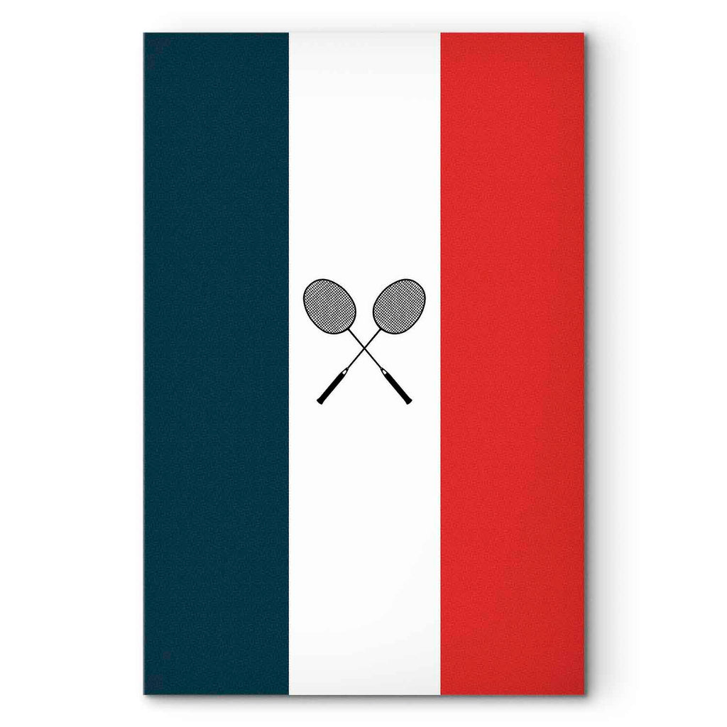 French Flag Badminton Rackets Sports Canvas Print