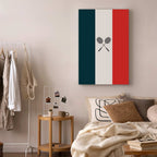 French Flag Badminton Rackets Sports Canvas Print