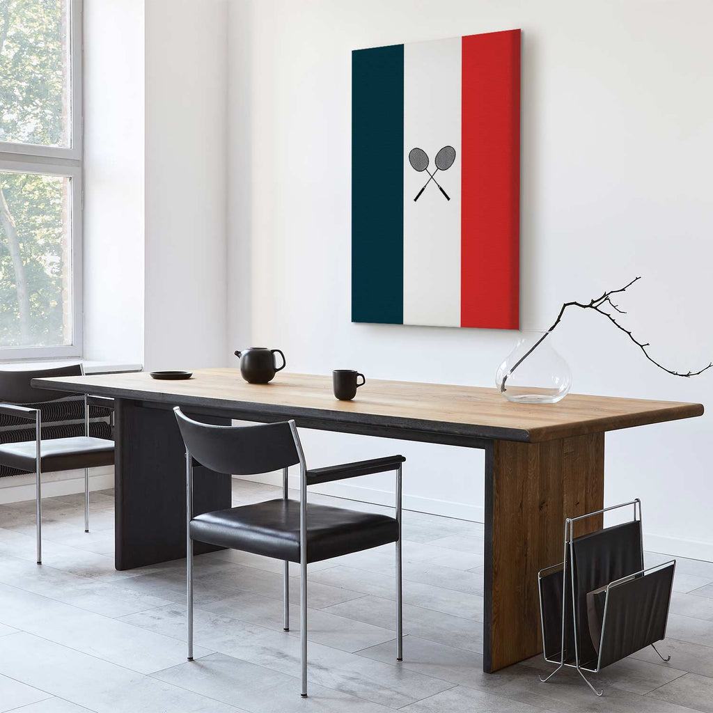 French Flag Badminton Rackets Sports Canvas Print