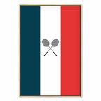 French Flag Badminton Rackets Sports Canvas Print