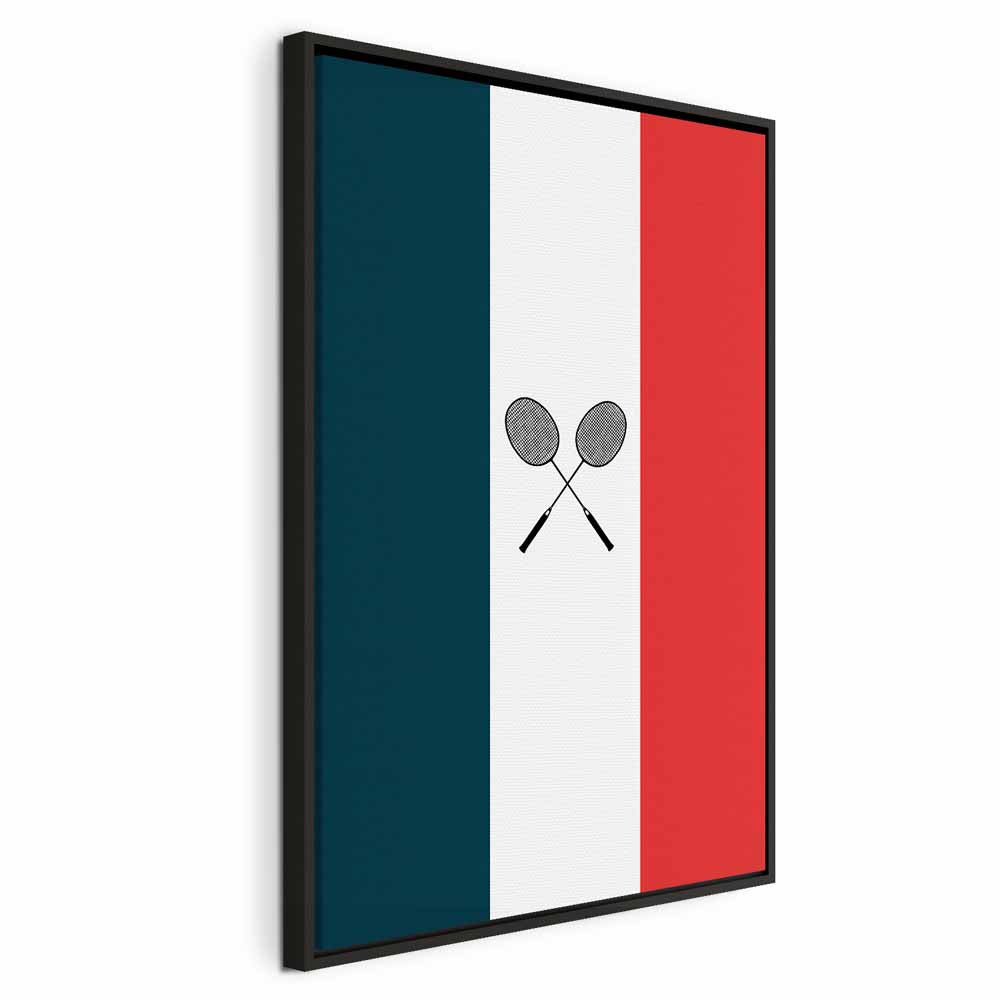 French Flag Badminton Rackets Sports Canvas Print