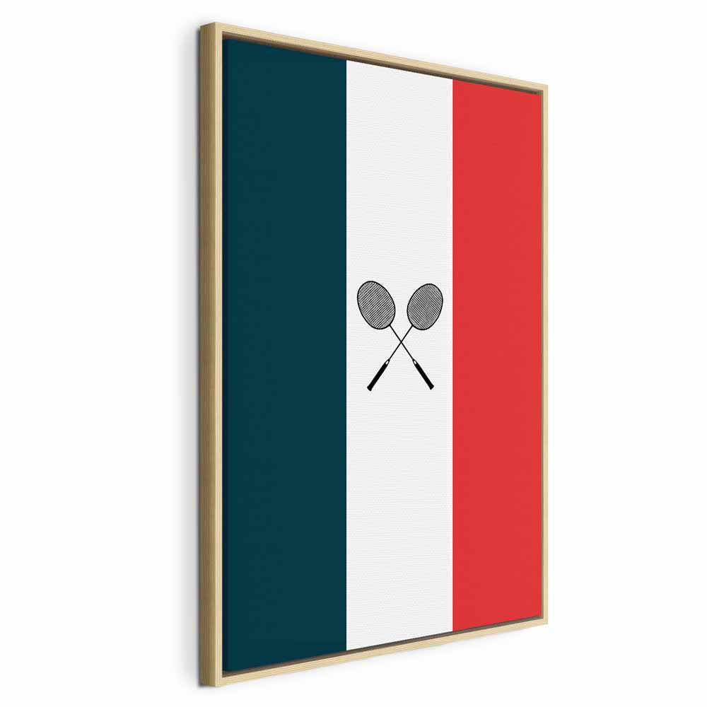 French Flag Badminton Rackets Sports Canvas Print