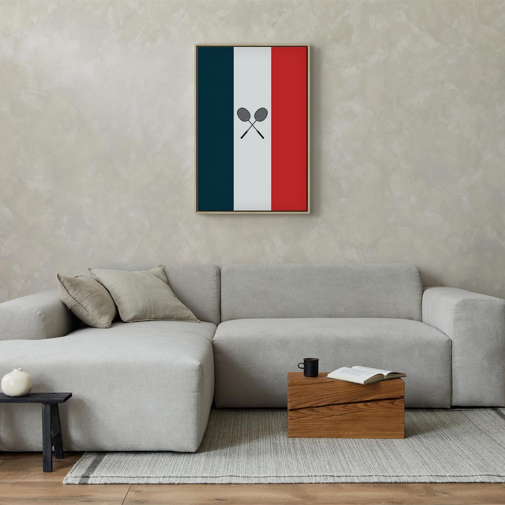 French Flag Badminton Rackets Sports Canvas Print