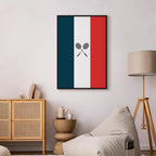 French Flag Badminton Rackets Sports Canvas Print