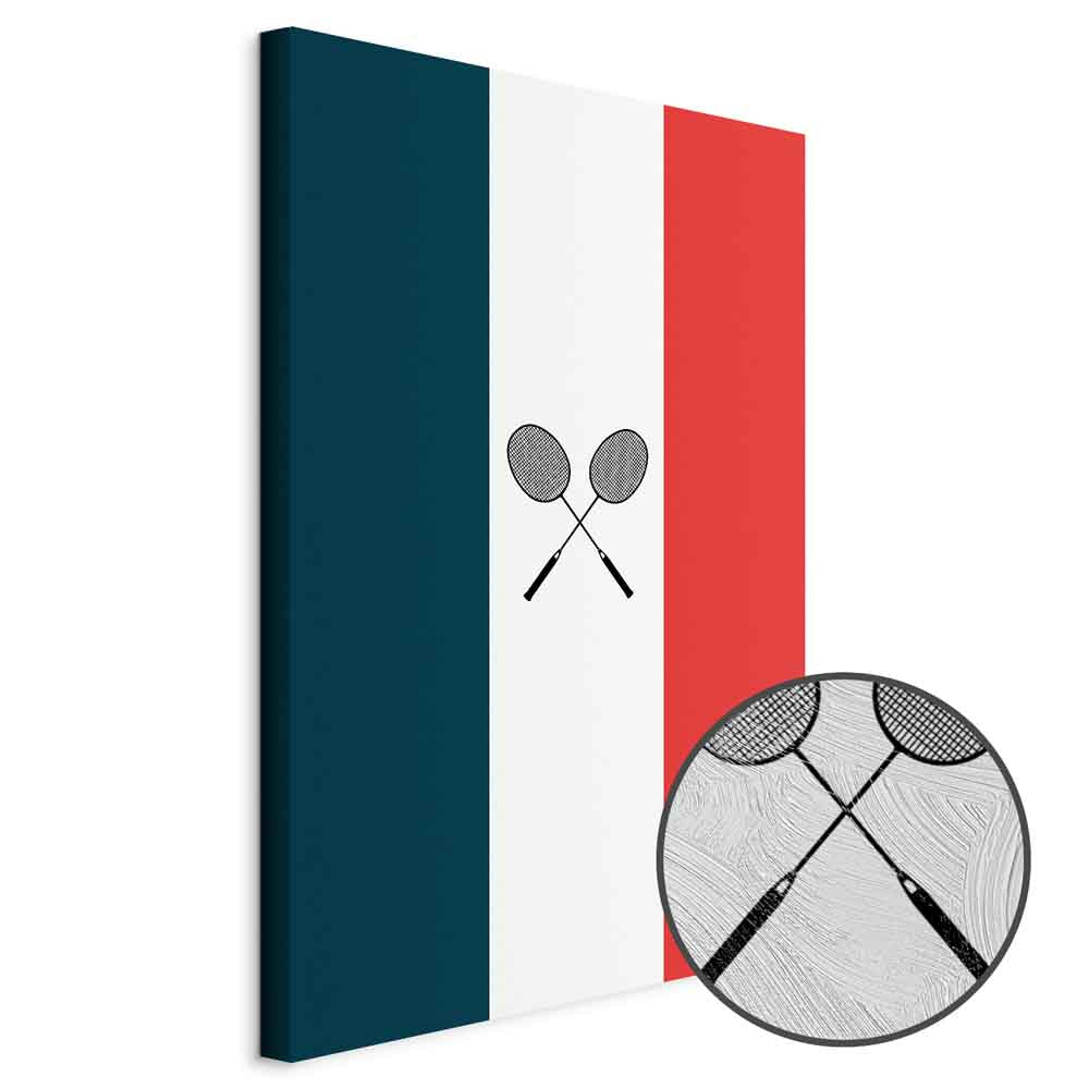French Flag Badminton Rackets Sports Canvas Print