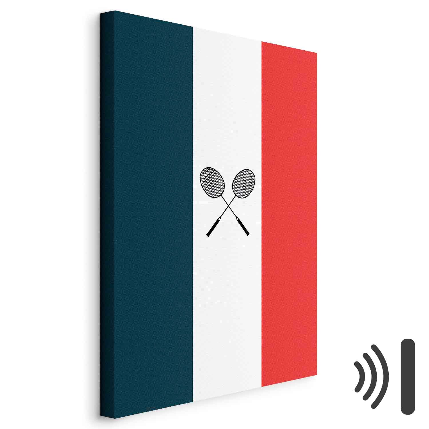 French Flag Badminton Rackets Sports Canvas Print