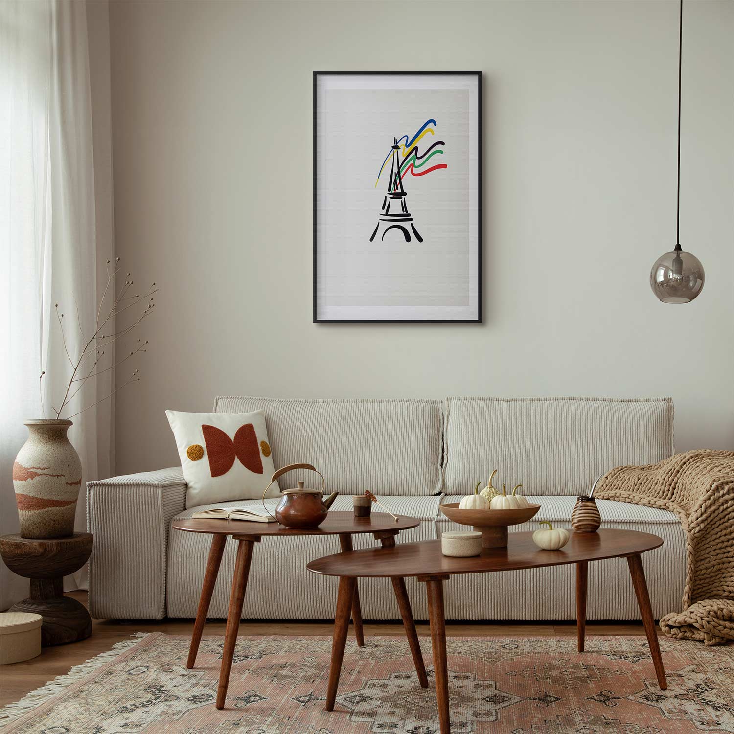 Eiffel Tower Abstract Multicolor Poster