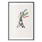 Eiffel Tower Abstract Multicolor Poster