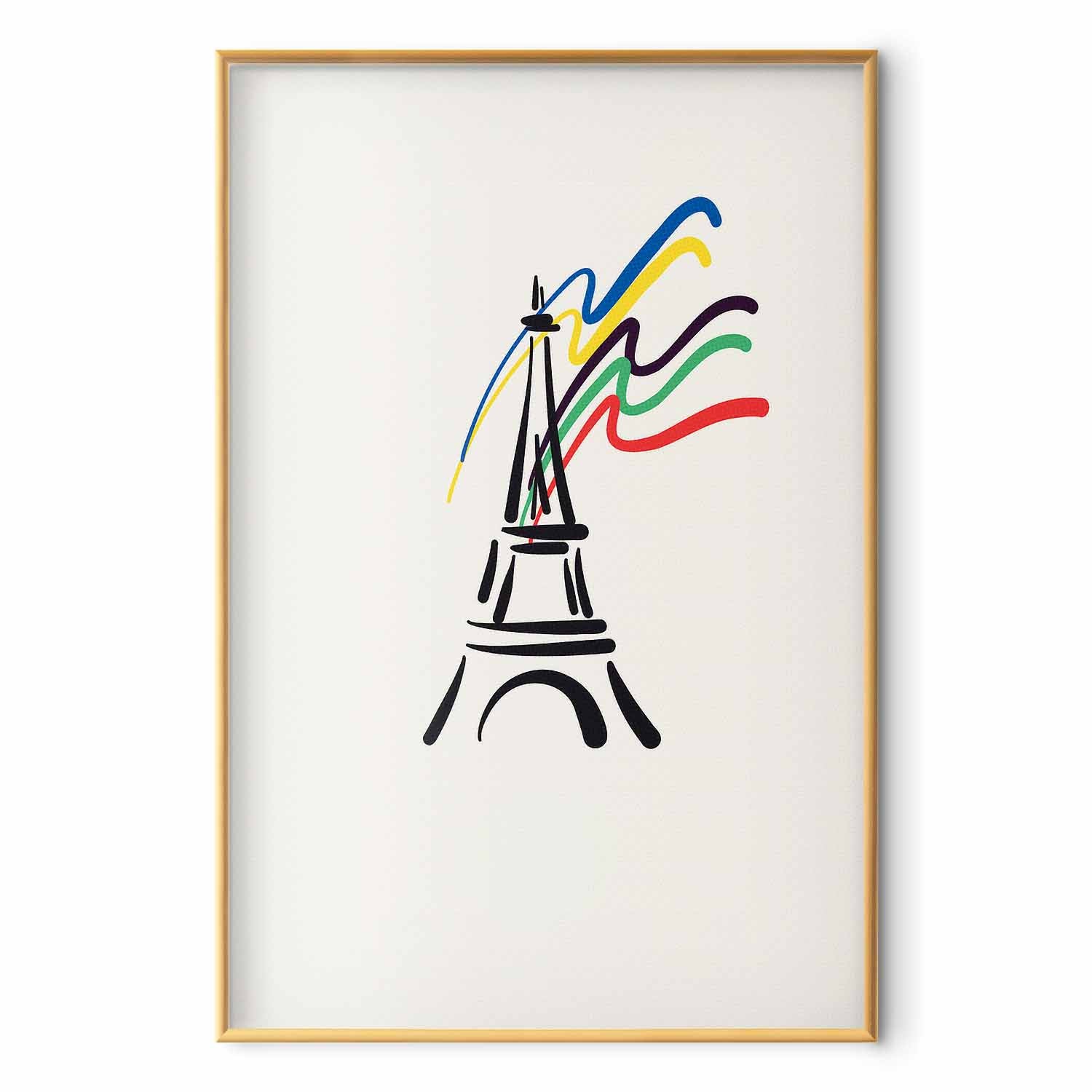 Eiffel Tower Abstract Multicolor Poster