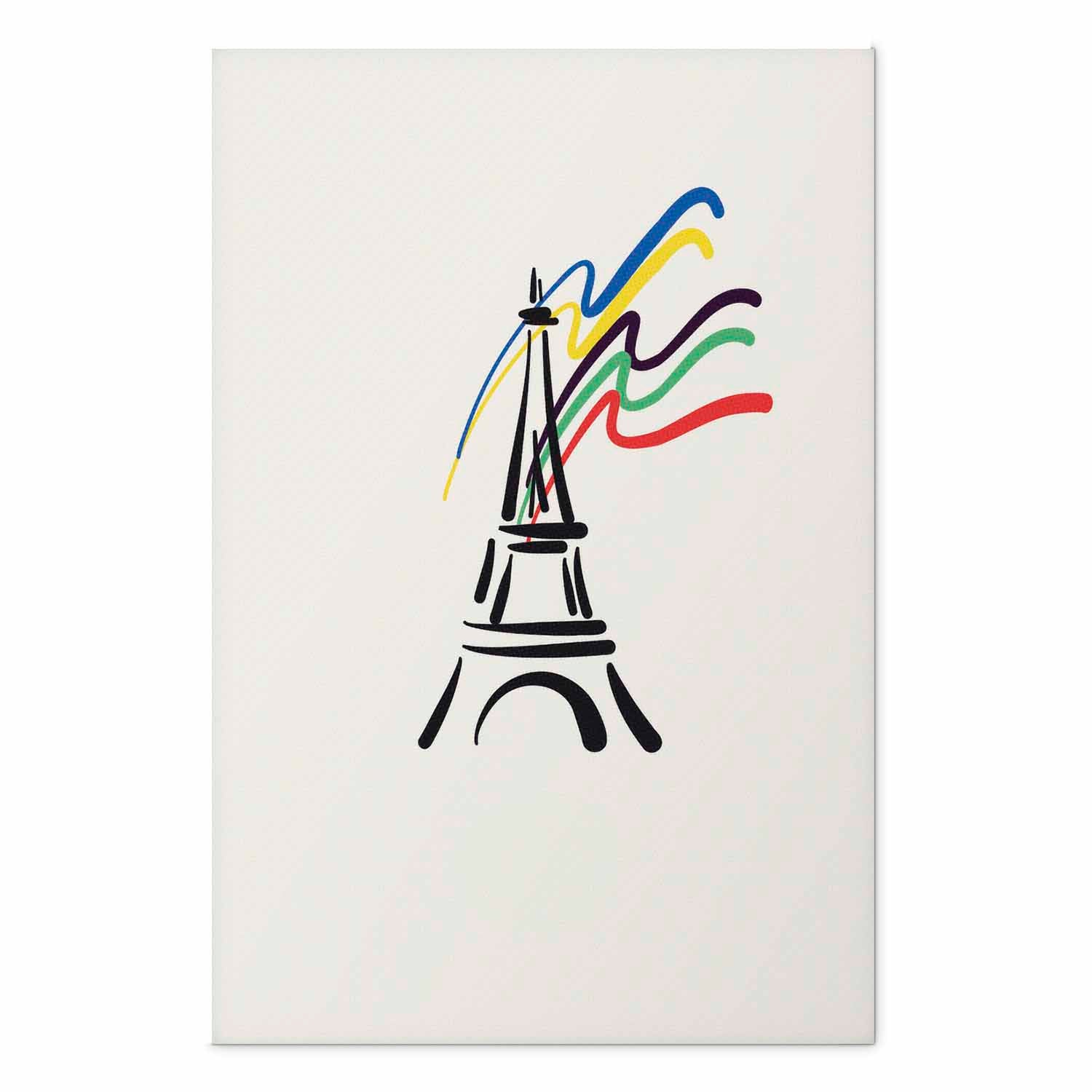 Eiffel Tower Abstract Multicolor Poster