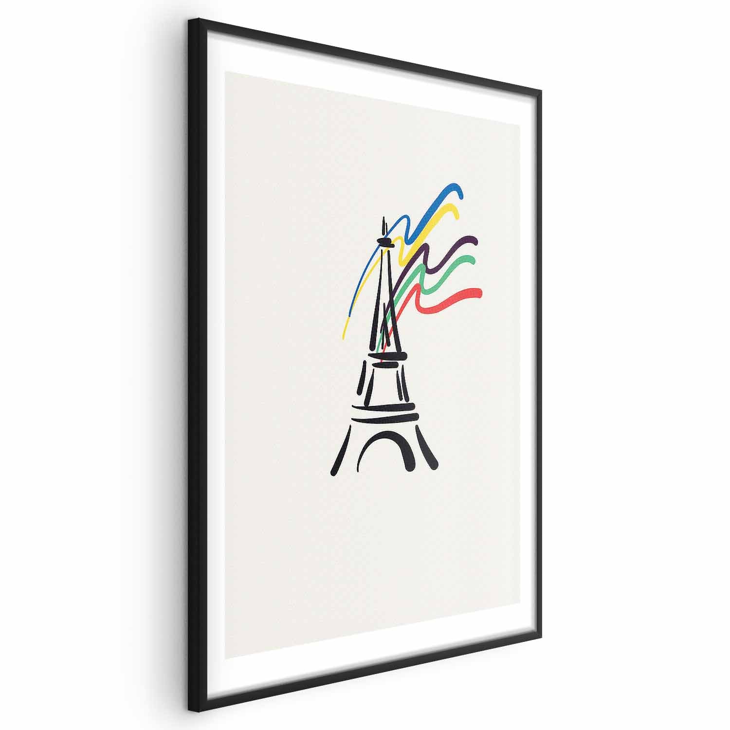 Eiffel Tower Abstract Multicolor Poster