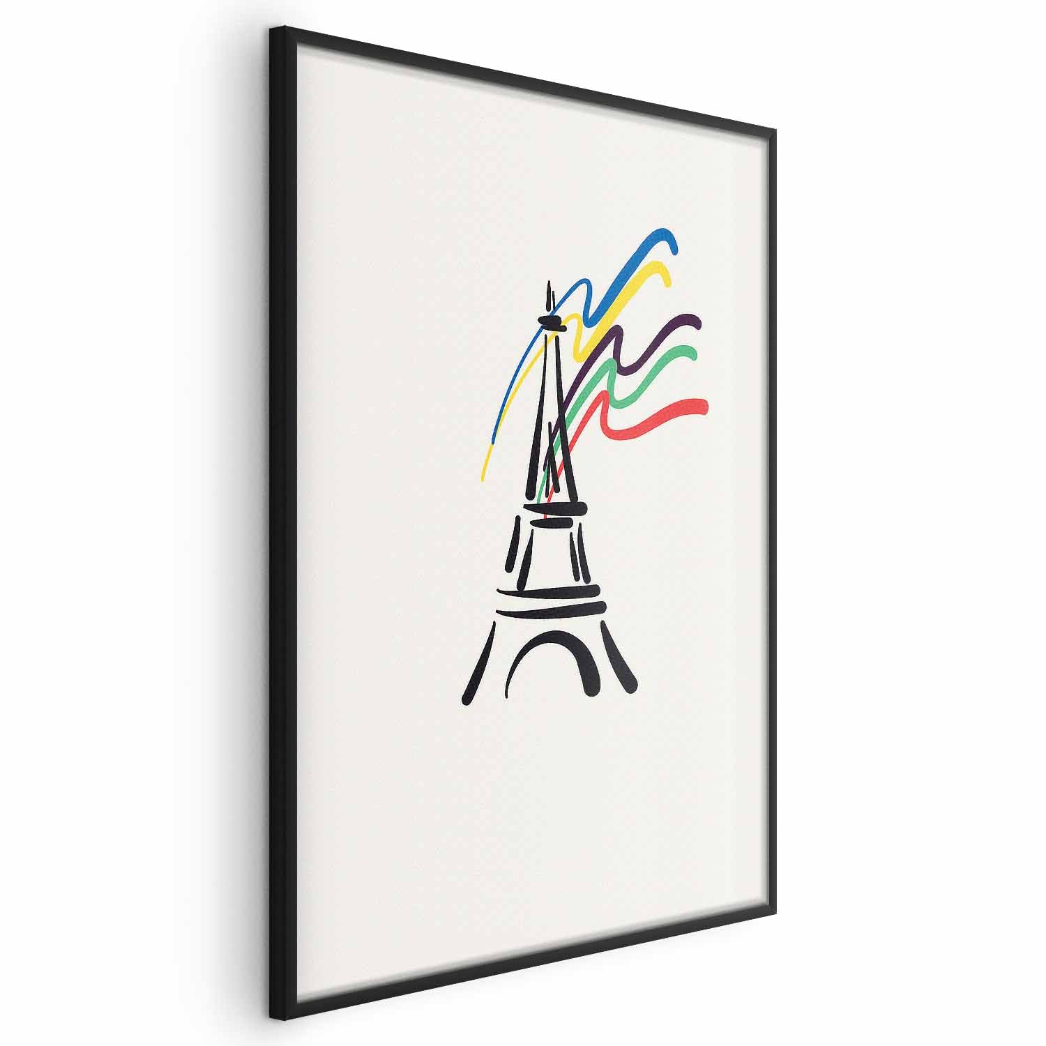 Eiffel Tower Abstract Multicolor Poster