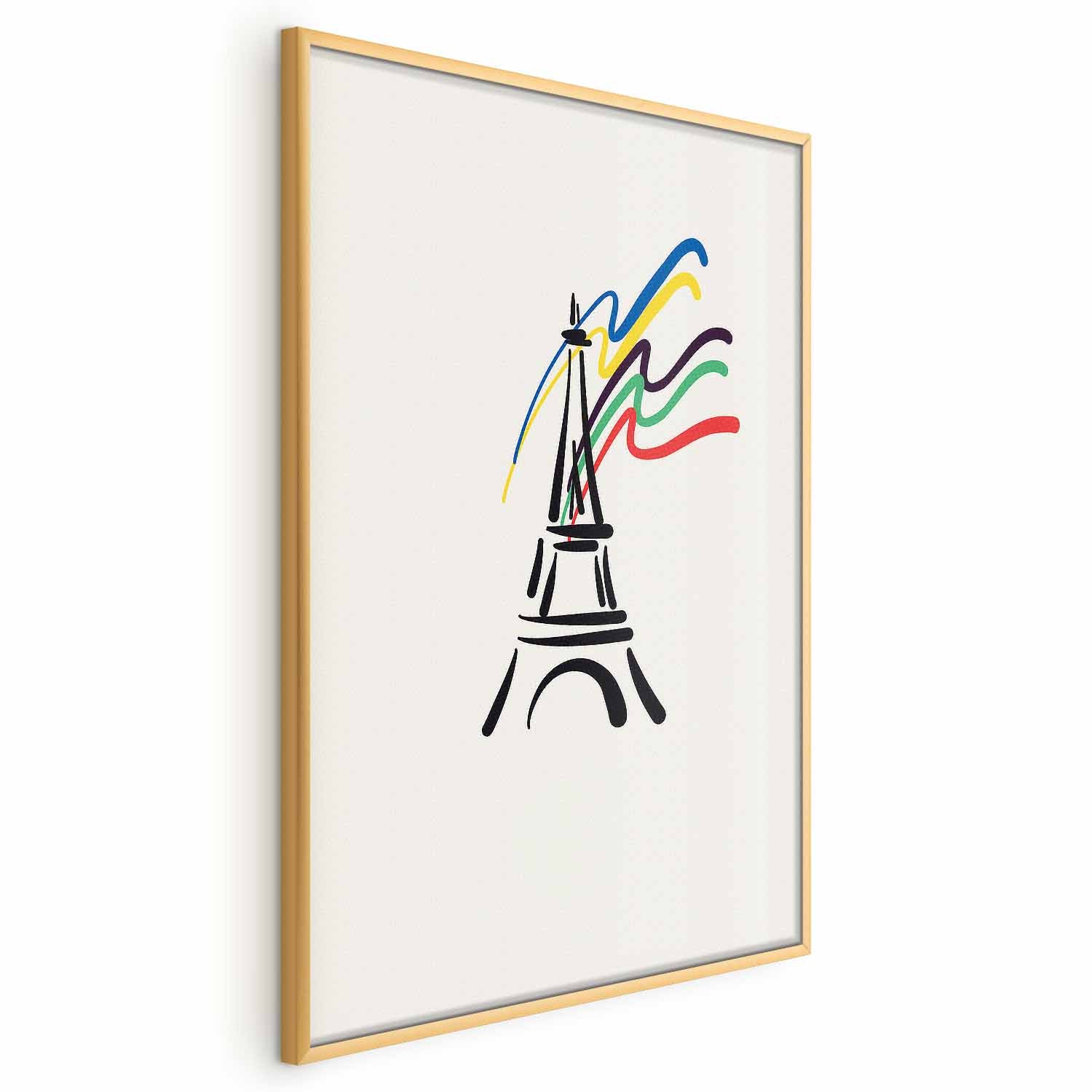 Eiffel Tower Abstract Multicolor Poster