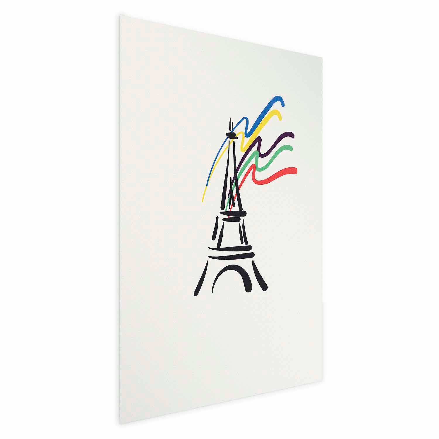 Eiffel Tower Abstract Multicolor Poster